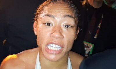 Alycia Baumgardner IMMEDIATELY after BEATING Bo Mi Re Shen • CALLS OUT Katie Taylor