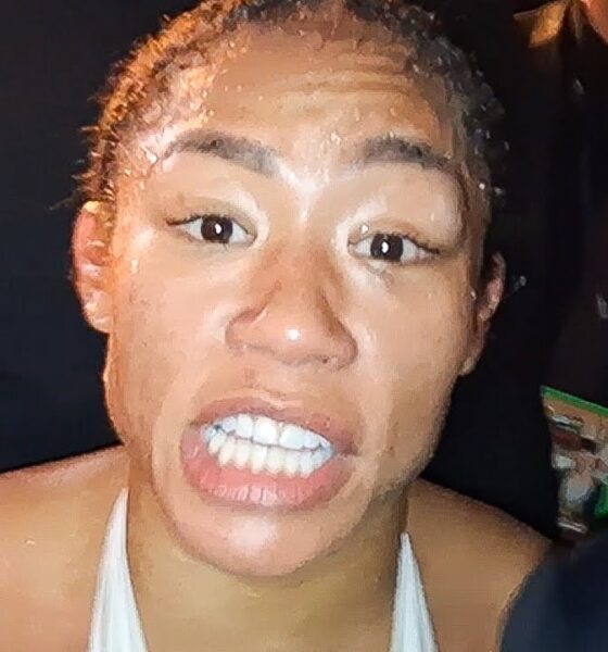 Alycia Baumgardner IMMEDIATELY after BEATING Bo Mi Re Shen • CALLS OUT Katie Taylor