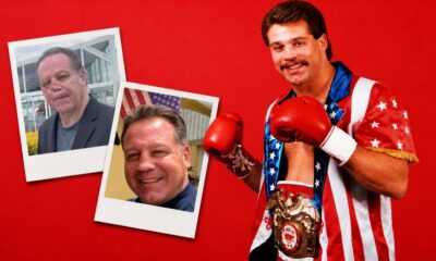 Former world champion Bobby Czyz pictured during his boxing career alongside recent photos taken during his cancer recovery.