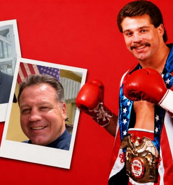 Former world champion Bobby Czyz pictured during his boxing career alongside recent photos taken during his cancer recovery.