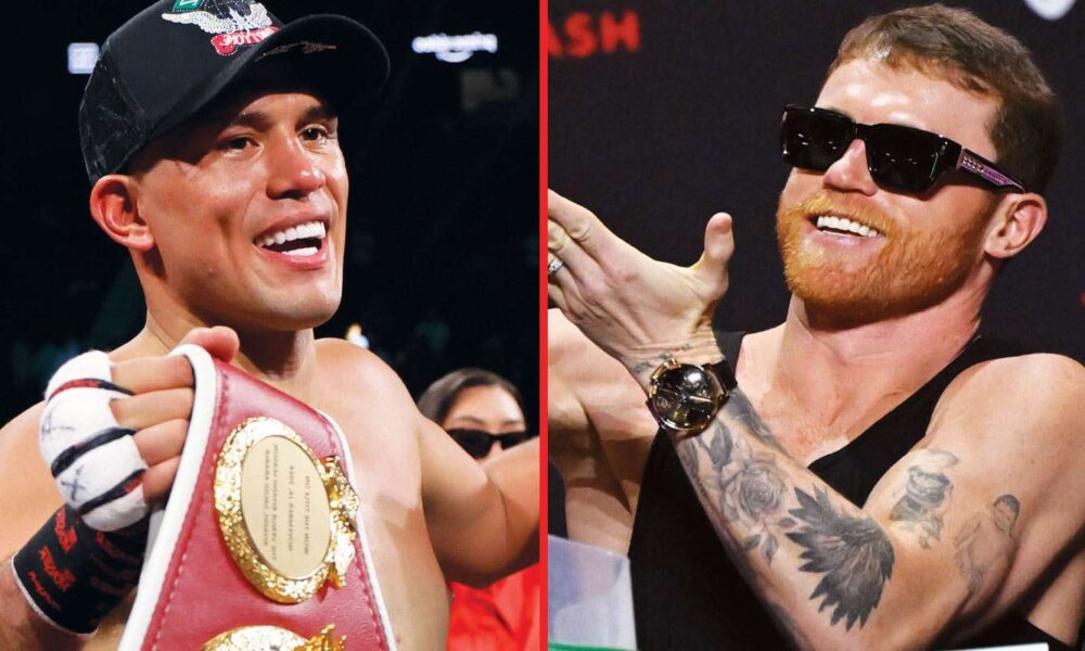 Canelo responds to David Benavidez offering him title fight at light heavyweight