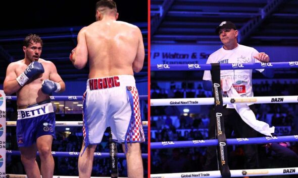 Dave Allen makes feelings clear on his corner throwing in the towel to stop Hrgovic fight