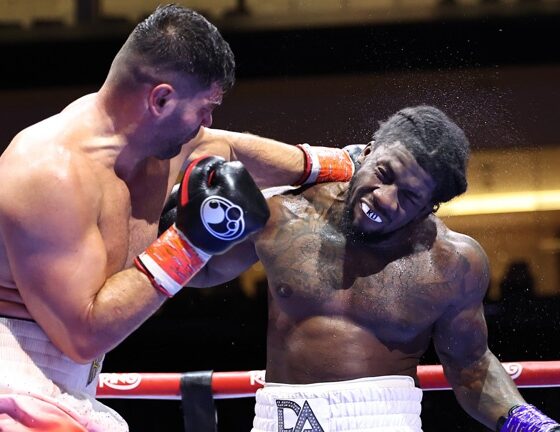 Adeleye was beaten by Hrgovic in Riyad. Photo: Leigh Dawney/Queensberry