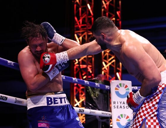 Hrgovic made no mistakes against Dave Allen. Photo credit: Queensberry, Leigh Dawney