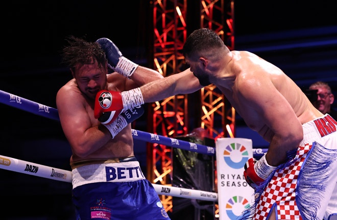 Hrgovic made no mistakes against Dave Allen. Photo credit: Queensberry, Leigh Dawney