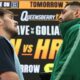 Allen and Hrgovic face-to-face for the last time before the fight. Photo: Queensberry, Leigh Dawney