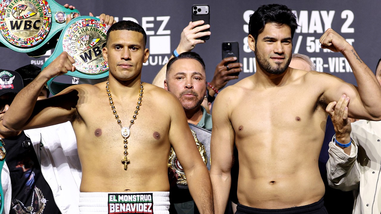 David Benavidez vs. Zurdo Ramirez • FULL WEIGH IN & FACE OFF | DAZN Boxing