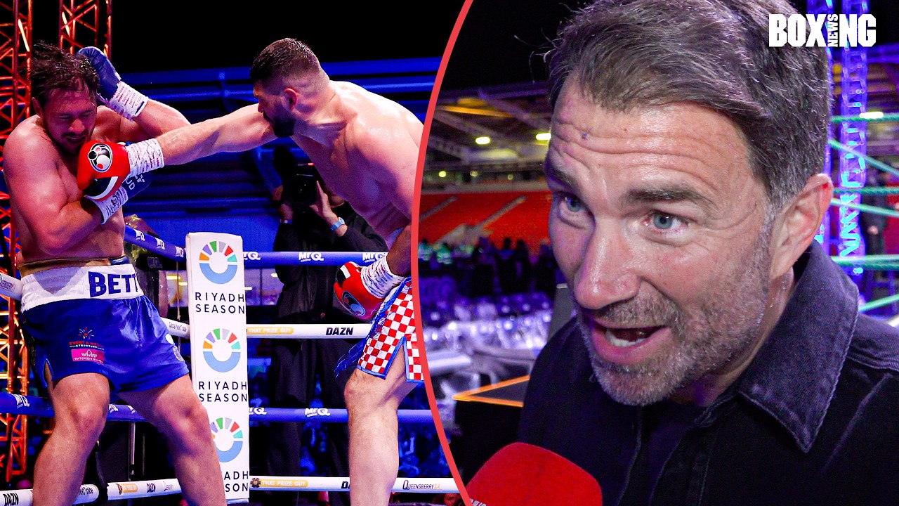 Eddie Hearn IMMEDIATE REACTION To Dave Allen Round 3 Loss To Filip Hrgovic