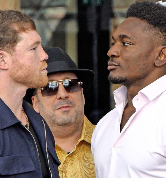 FACE OFF: Canelo Alvarez vs Christian Mbilli • HEAD-TO-HEAD IN EGYPT | DAZN Boxing