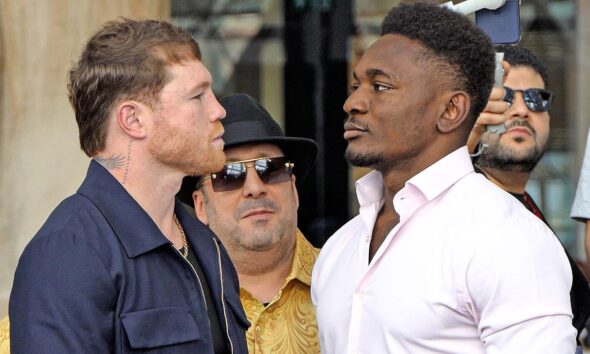 FACE OFF: Canelo Alvarez vs Christian Mbilli • HEAD-TO-HEAD IN EGYPT | DAZN Boxing