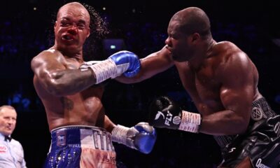 Daniel Dubois stopped Fabio Wardley in the 11th round after an epic battle in Manchester. Photo: Queensberry, Leigh Dawney