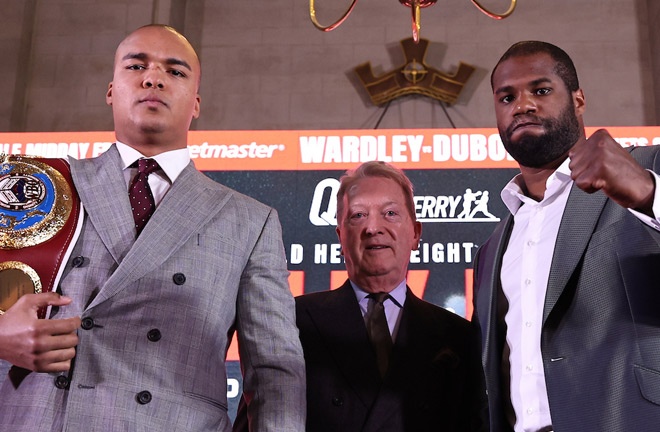 Fabio Wardley will defend his WBO heavyweight title against Daniel Dubois on Saturday in Manchester live on DAZN on pay-per-view. Photo: Queensberry/Leigh Dawney