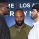 Francis Ngannou STARES DOWN  Philipe Lins during FACE OFF