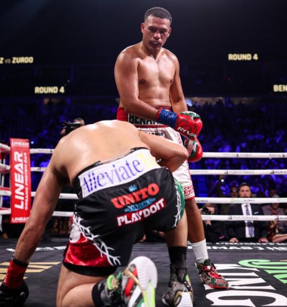 David Benavidez dominates Zurdo Ramirez with a fourth-round knockdown during their cruiserweight fight