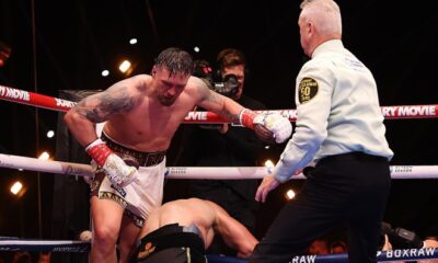 Usyk defeated Verhoeven in the 11th round Photo: Mark Robinson Matchroom Boxing
