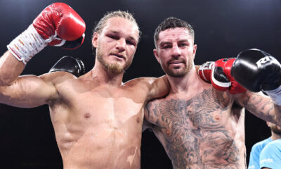 Jack Rafferty and Mark Chamberlain fought to a draw over twelve rounds. source: Leigh Dawney / Queensberry