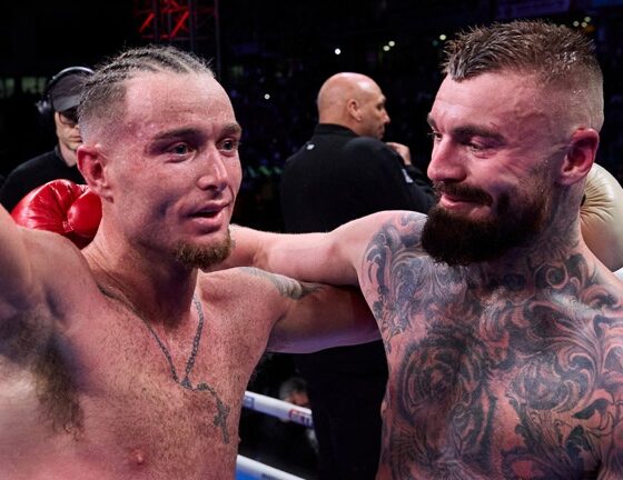 Donovan called for a third fight with Crocker. Photo: Mark Robinson Matchroom Boxing