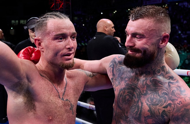 Donovan called for a third fight with Crocker. Photo: Mark Robinson Matchroom Boxing