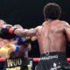 Keyshawn Davis lands a hard right hand on Nahir Albright during their lightweight rematch at Scope Arena in Norfolk.