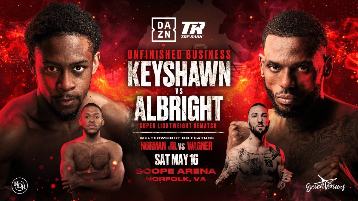 Image: Keyshawn Davis vs Nahir Albright 2 Saturday Night, Live On DAZN