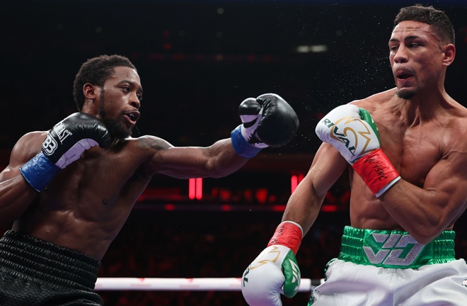 Davis stopped Ortiz in January. Photo: Cris Esqueda Matchroom Boxing