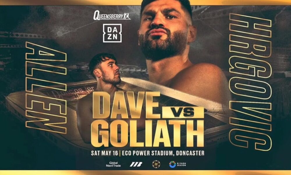 Dave Allen and Filip Hrgovic face off on the official Doncaster fight poster ahead of their heavyweight clash.
