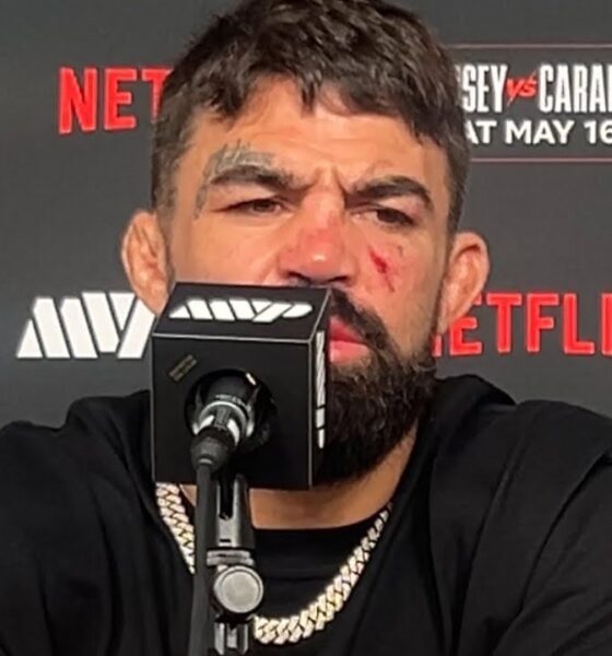 Mike Perry on STOPPING Nate Diaz in Bloodbath: “I’m Violent As F**k!” | POST-FIGHT PRESS CONFERENCE