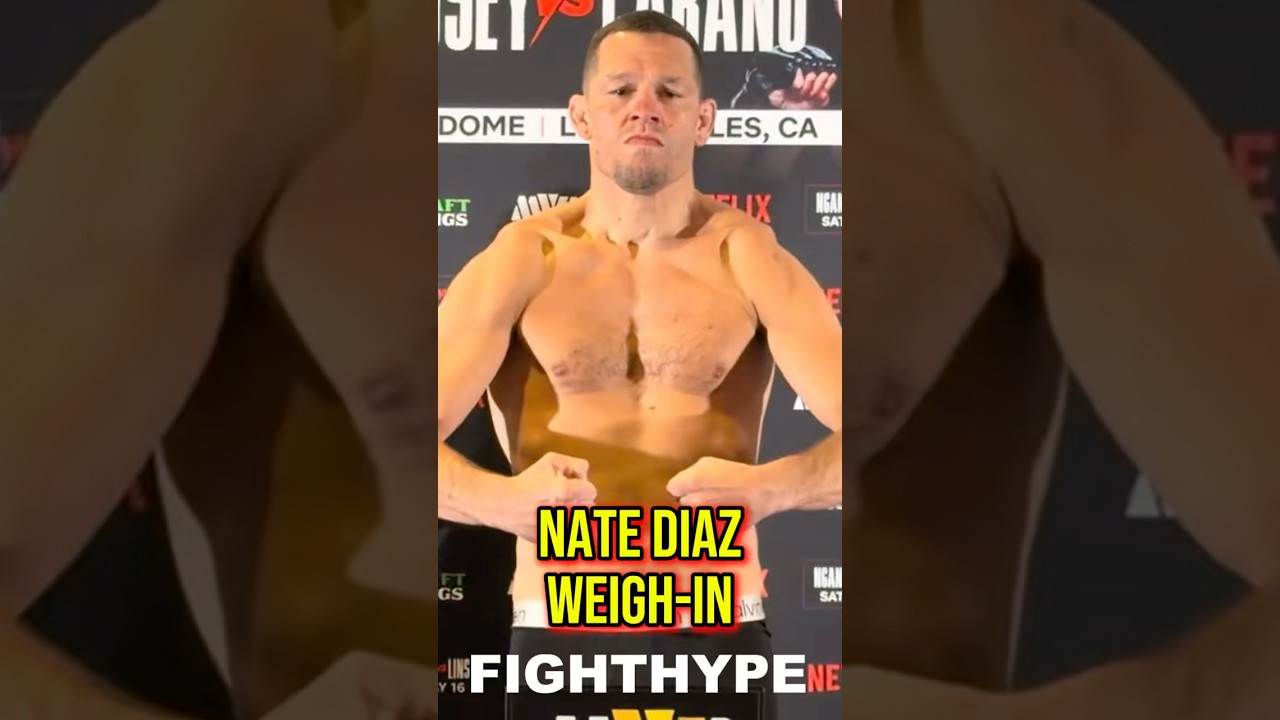 Nate Diaz WEIGH-IN vs Mike Perry 😤 168.6 lbs