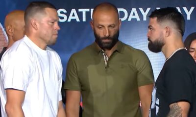 Nate Diaz vs Mike Perry INTENSE FACE OFF — BMF vs King of Violence