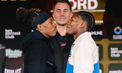 Foster and Ford face-to-face before Saturday's game. Photo: Matchroom Boxing