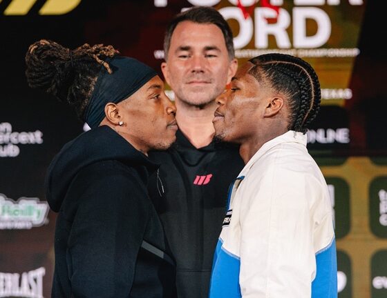 Foster and Ford face-to-face before Saturday's game. Photo: Matchroom Boxing