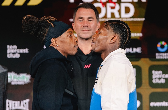 Foster and Ford face-to-face before Saturday's game. Photo: Matchroom Boxing