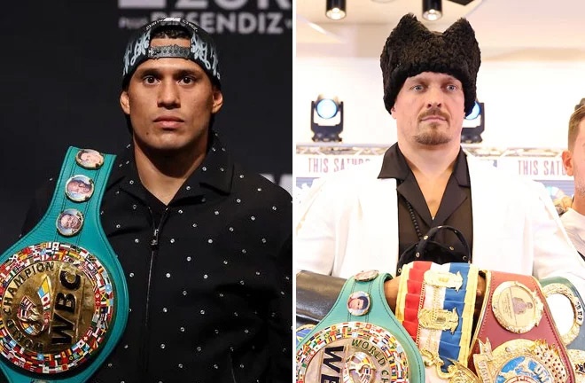 Alalshikh is looking forward to Usyk vs. Benavidez. Photo: Cris Esqueda/Golden Boy Promotions/Leigh Dawney/Queensberry