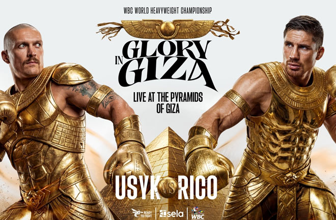 Oleksandr Usyk defends his unified heavyweight world titles against former kickboxing champion Rico Verhoeven on Saturday in Egypt Photo: Matchroom Boxing