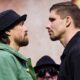 Usyk face to face with Verhoeven Photo: Mark Robinson Matchroom Boxing