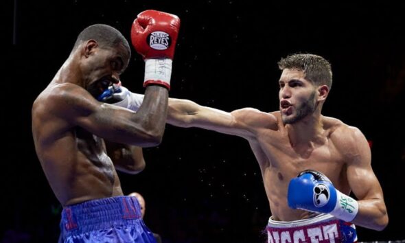 Terrel Williams and Prichard Colón exchange punches during their 2015 fight
