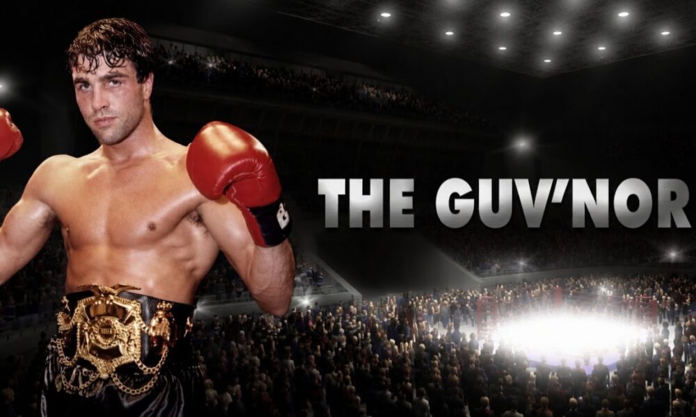 Shaun Cummins poses with championship belt during his boxing career as “The Guv’nor”.