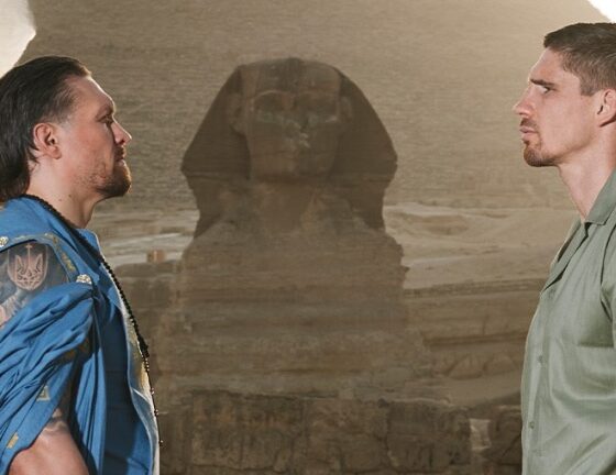 Oleksandr Usyk and Rico Verhoeven fight on the pyramids, photo: Mark Robinson/Matchroom Boxing