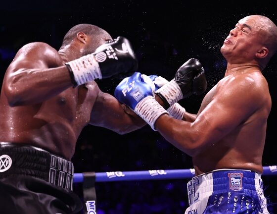 Dubois roared in response. Photo: Queensberry, Leigh Dawney