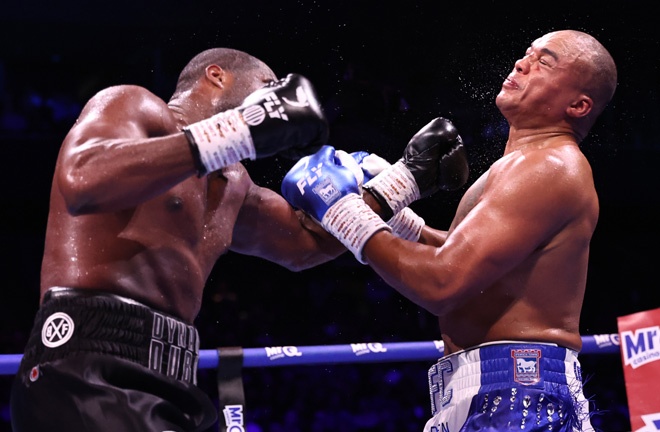 Dubois roared in response. Photo: Queensberry, Leigh Dawney
