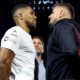 Joshua and Prenga face-to-face ahead of July clash Photo: Mark Robinson Matchroom Boxing