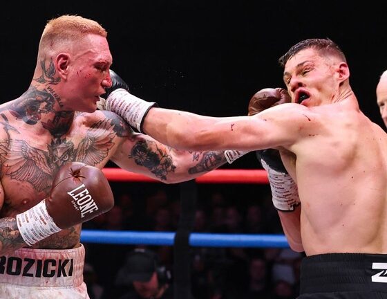Billam-Smith had to weather Rozicki's early storm. Photo: Zuffa Boxing