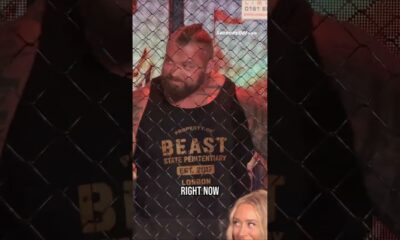 🚨 Eddie Hall TRIES To Smash Through The Cage! 😱 | Tommy Fury Face-Off #Shorts