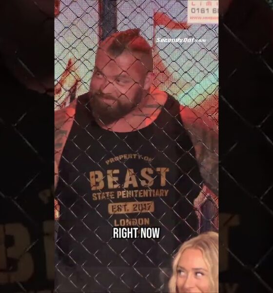 🚨 Eddie Hall TRIES To Smash Through The Cage! 😱 | Tommy Fury Face-Off #Shorts