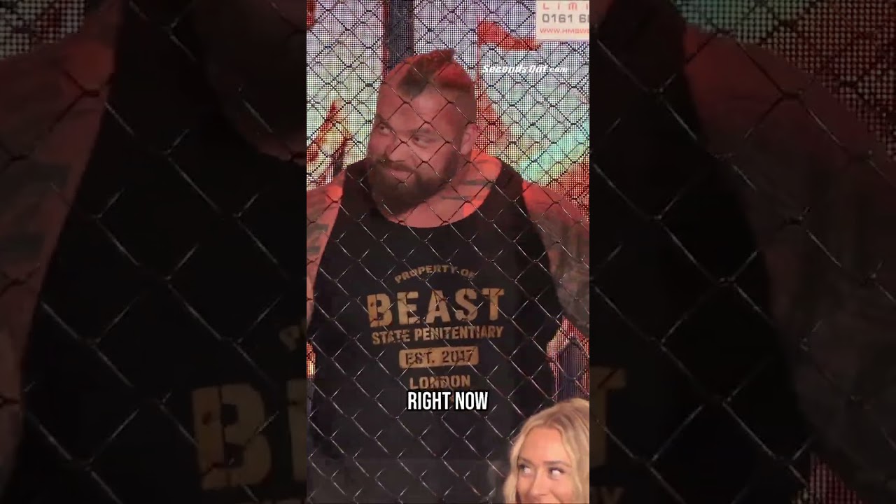🚨 Eddie Hall TRIES To Smash Through The Cage! 😱 | Tommy Fury Face-Off #Shorts