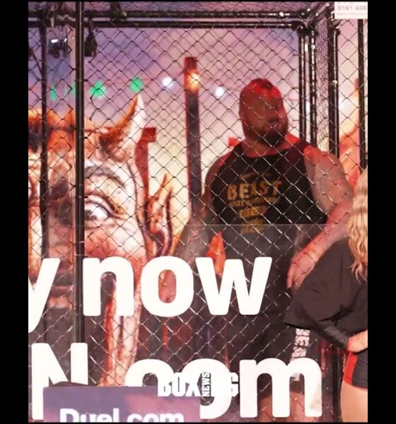Eddie Hall Thrashes Face-Off Screen At Tommy Fury Weigh-In