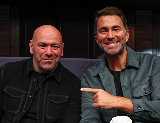 Eddie Hearn has denied that Dana White will promote the Tyson Fury-Anthony Joshua fight. Photo: Ed Mulholland/Matchroom