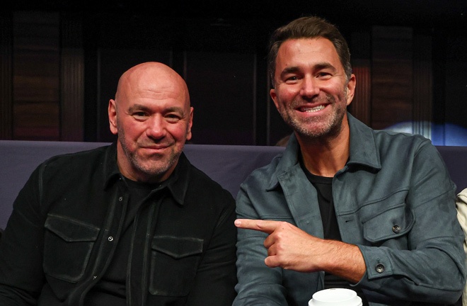 Eddie Hearn has denied that Dana White will promote the Tyson Fury-Anthony Joshua fight. Photo: Ed Mulholland/Matchroom