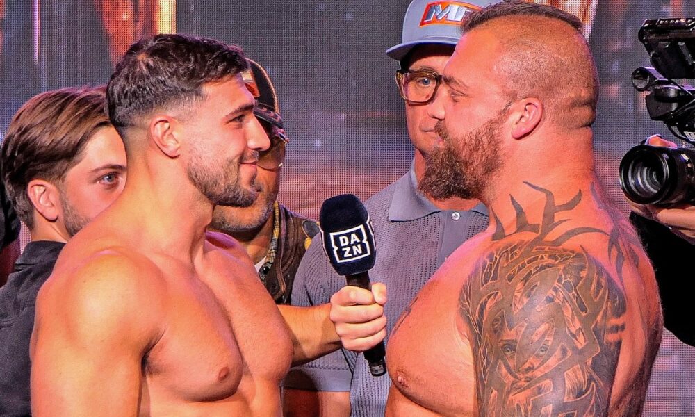 FACE OFF: Tommy Fury vs Eddie Hall • HEAD-TO-HEAD in Manchester | DAZN Boxing