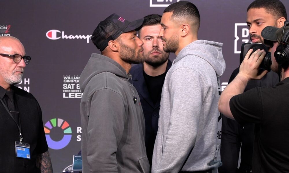 FACE OFF: Troy Williamson vs Callum Simpson 2• INTENSE HEAD-TO-HEAD in Manchester | DAZN Boxing